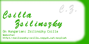 csilla zsilinszky business card